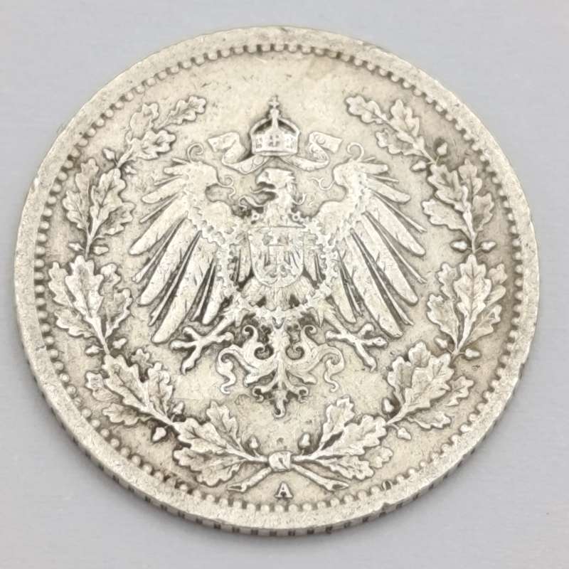 Germany Empire 1909 A half mark silver