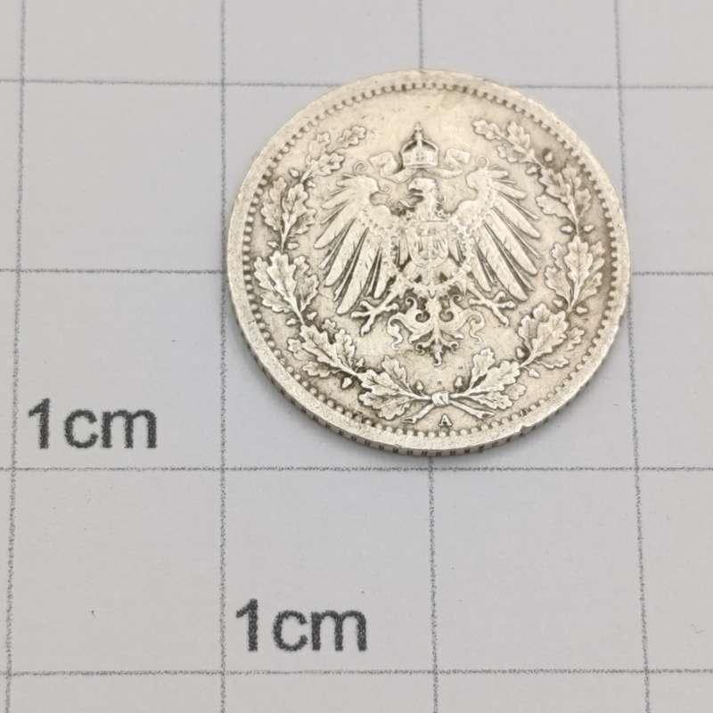 Germany Empire 1909 A half mark silver