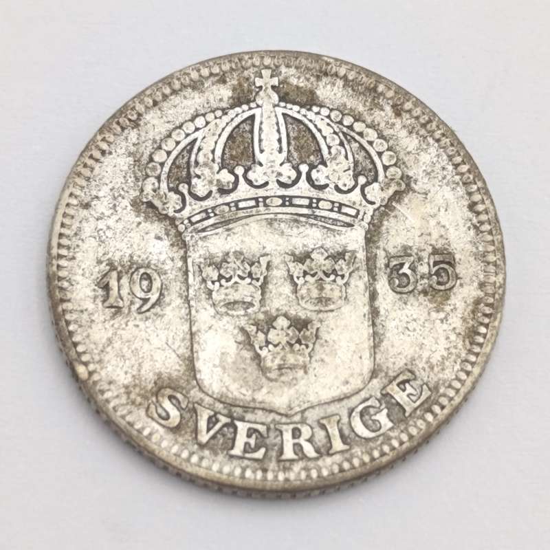 Sweden 1935 silver 50 ORE