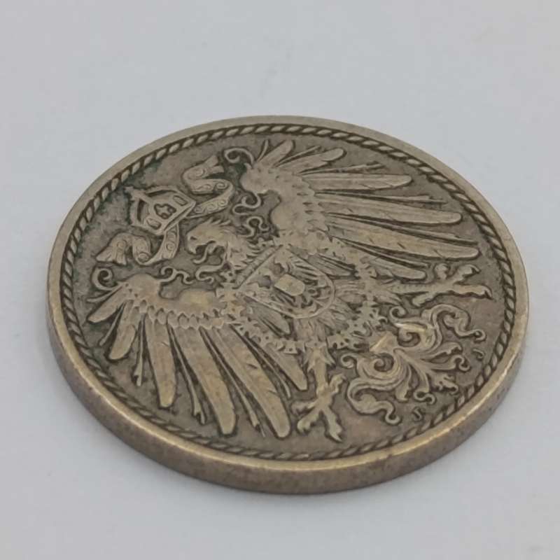 Germany Empire 1913 J Low mintage 5 pfennig