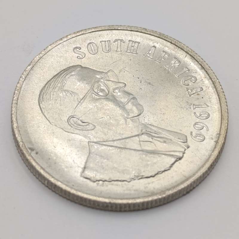 1969 South Africa R1 silver - Double Strike on South Africa