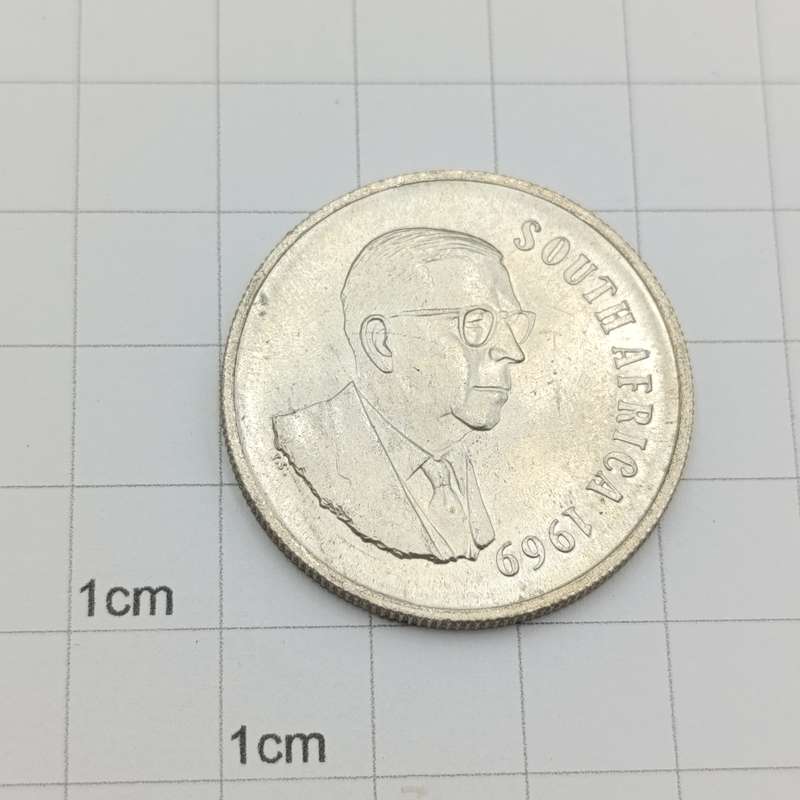 1969 South Africa R1 silver - Double Strike on South Africa
