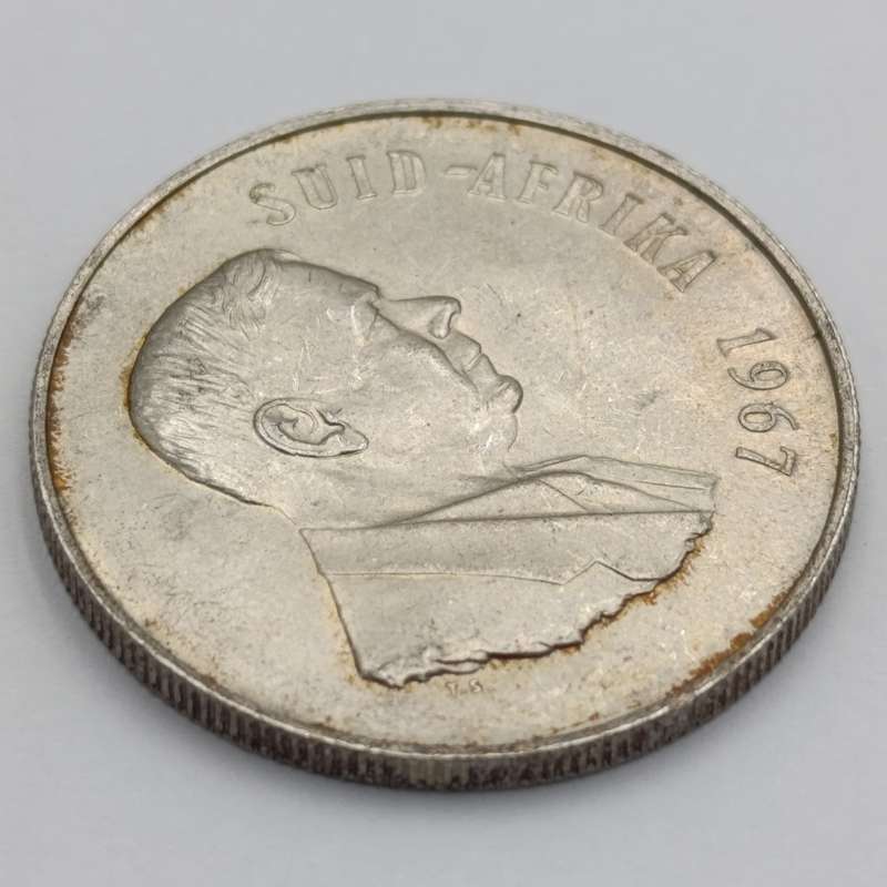 1967 South Africa silver R1 Jumping Tick on back (constant variety)