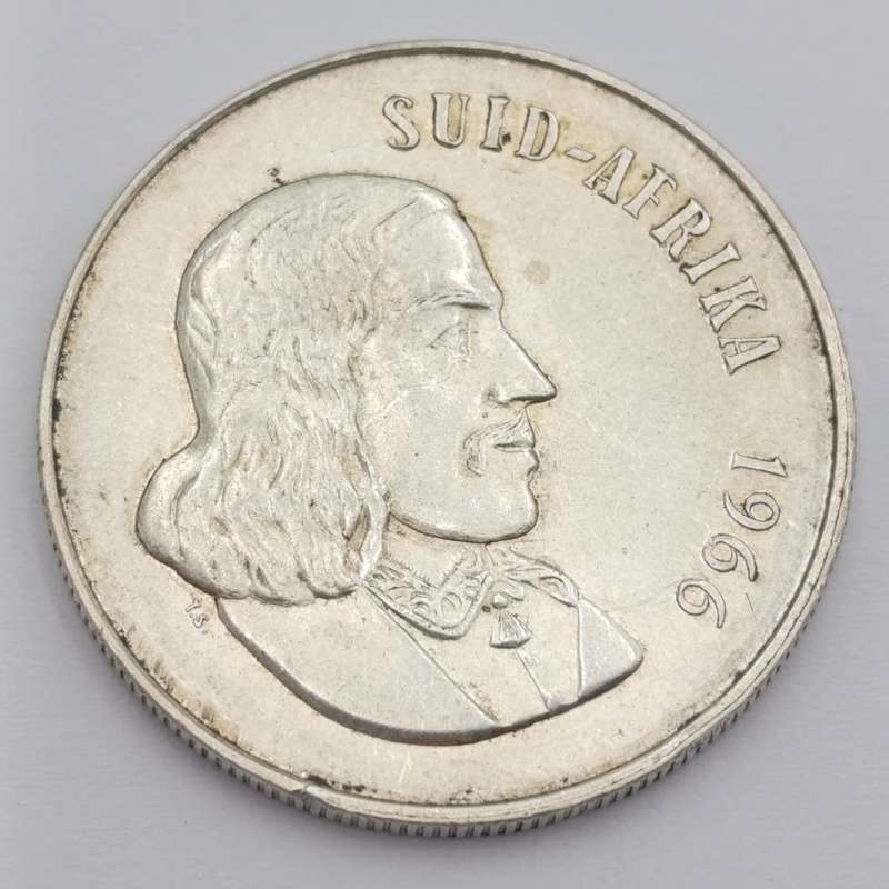 South Africa 1966 Silver R1 - Tick on ear