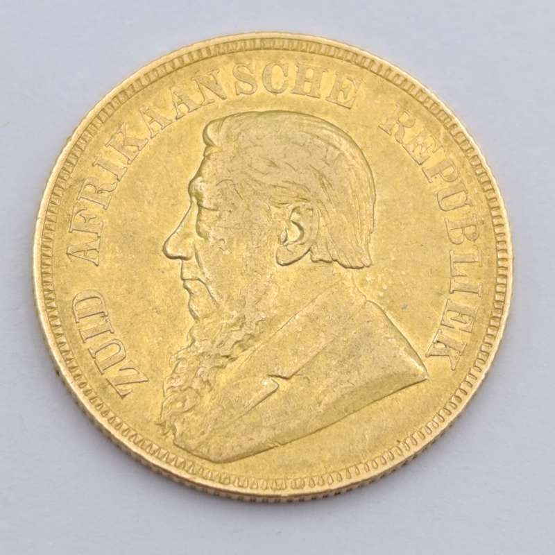 1893 ZAR gold Paul Kruger pond