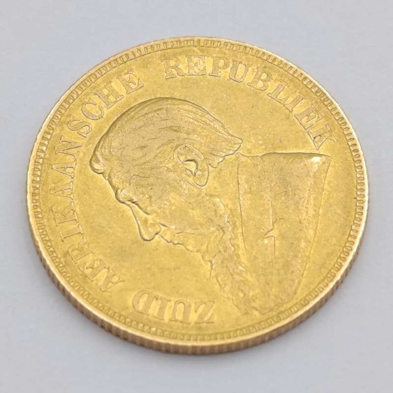 1893 ZAR gold Paul Kruger pond