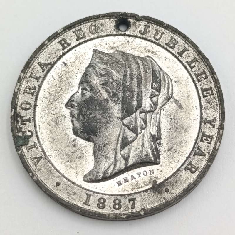 1887 50 year Jubilee of the reign of Queen Victoria medallion