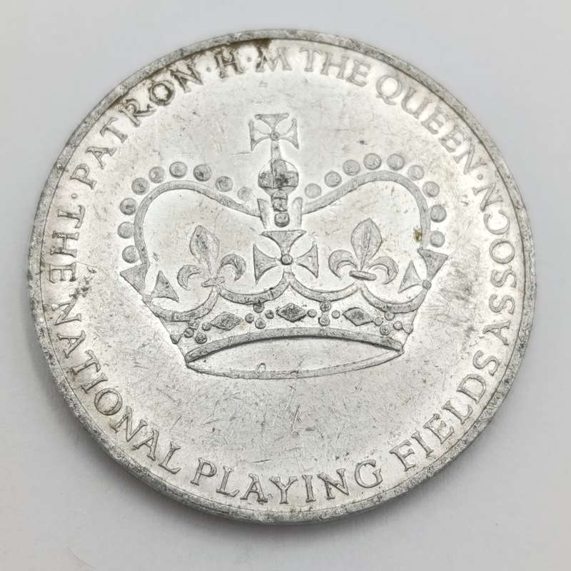 National Playing fields Queen Elizabeth 2 Aluminum coronation medal