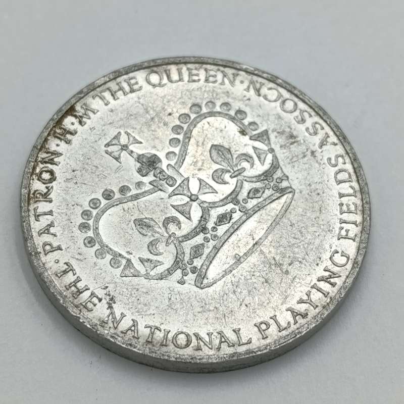 National Playing fields Queen Elizabeth 2 Aluminum coronation medal