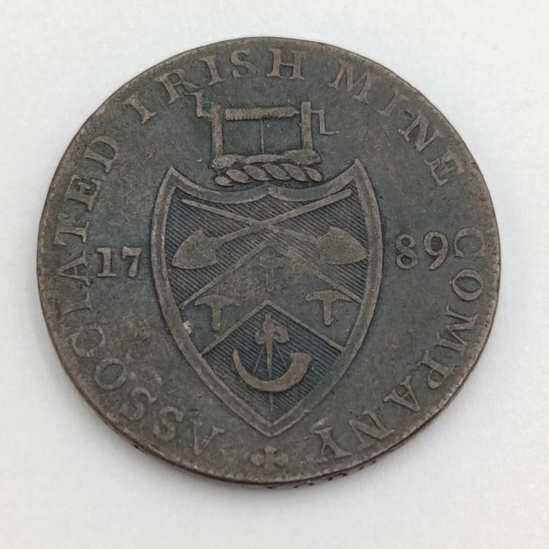 Irish Associated Irish Mine Company 1789 1/2 Penny token
