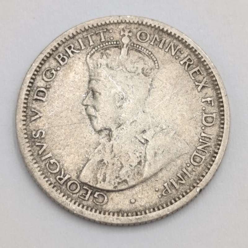 Australia 1922 silver 6 pence VF