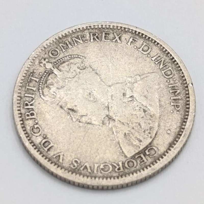 Australia 1922 silver 6 pence VF