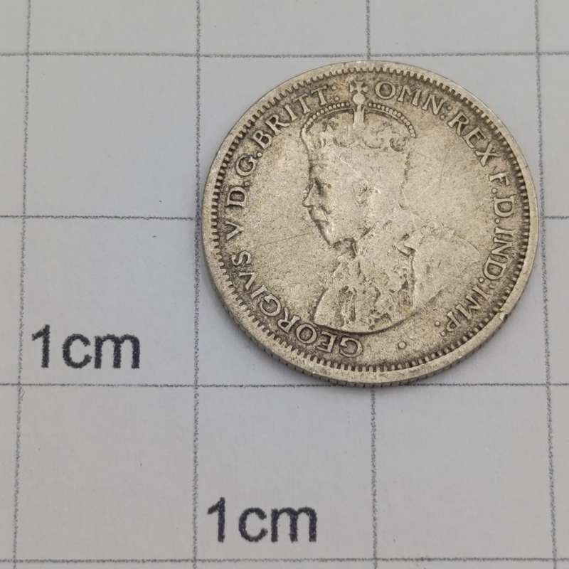 Australia 1922 silver 6 pence VF