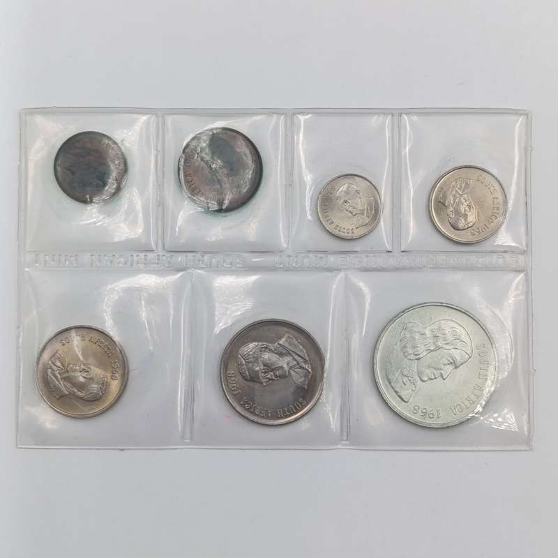 1968 South Africa English uncirculated set with scarce R1