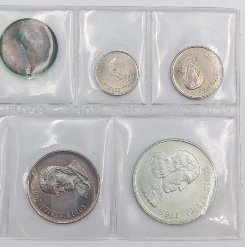1968 South Africa English uncirculated set with scarce R1