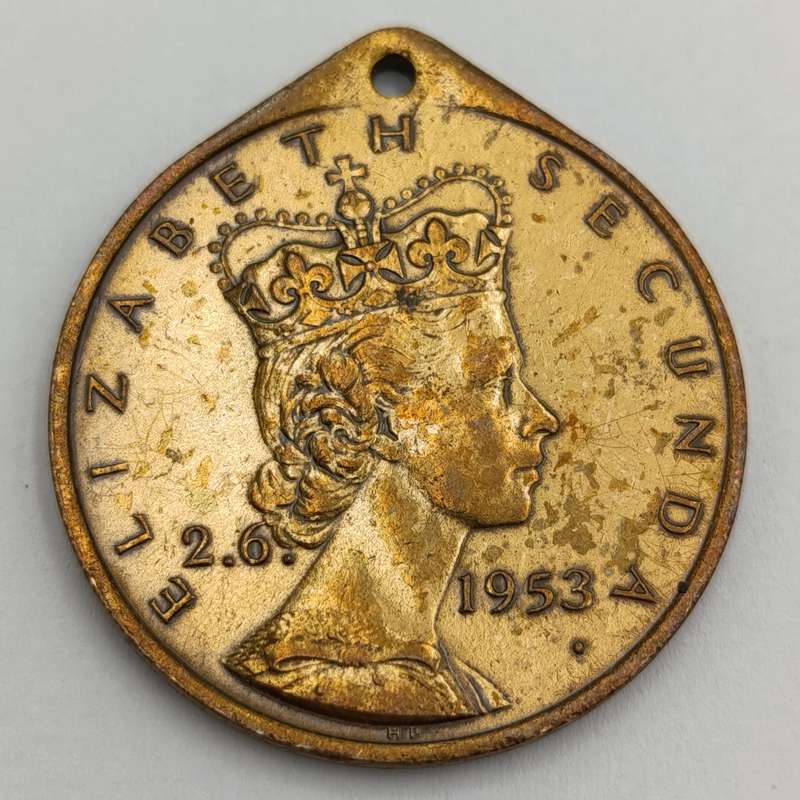1953 Queen Elizabeth coronation medallion for the town Stutterheim