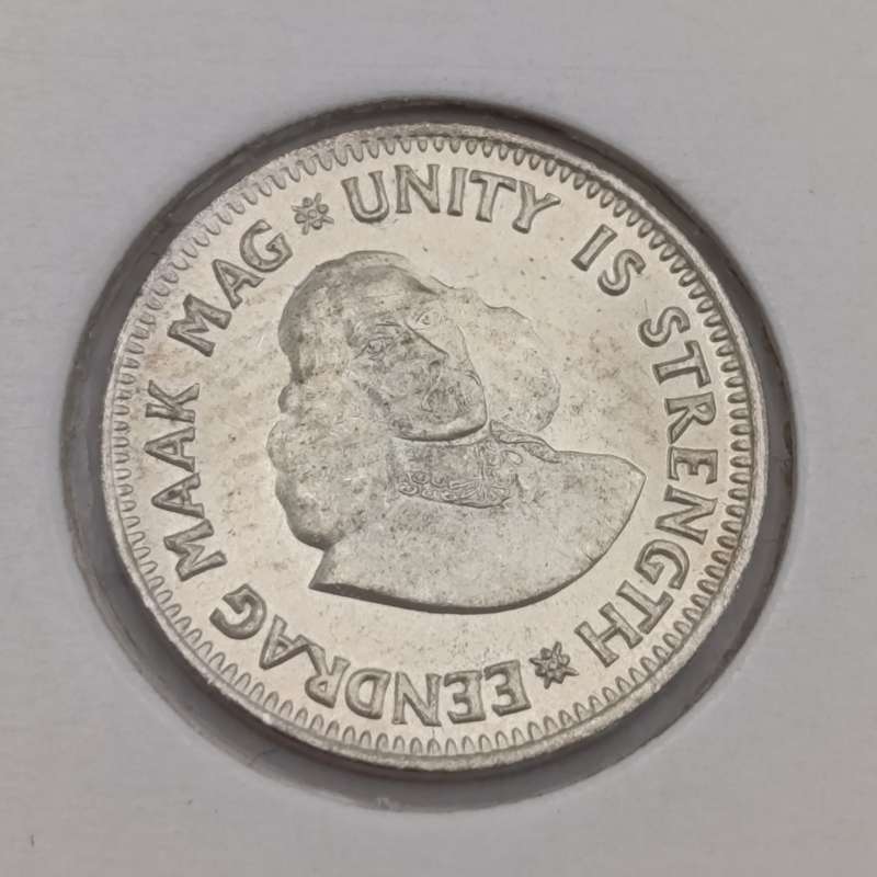 Set of RSA 1961 to 1964 silver 2 1/2 cent tickeys - uncirculated