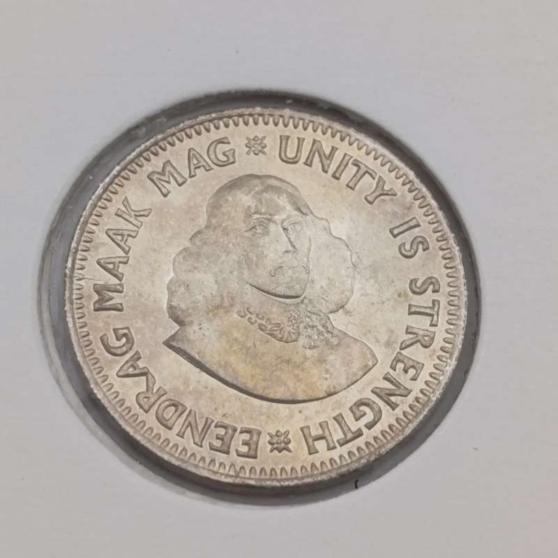 Set of RSA 1961 to 1964 silver 2 1/2 cent tickeys - uncirculated