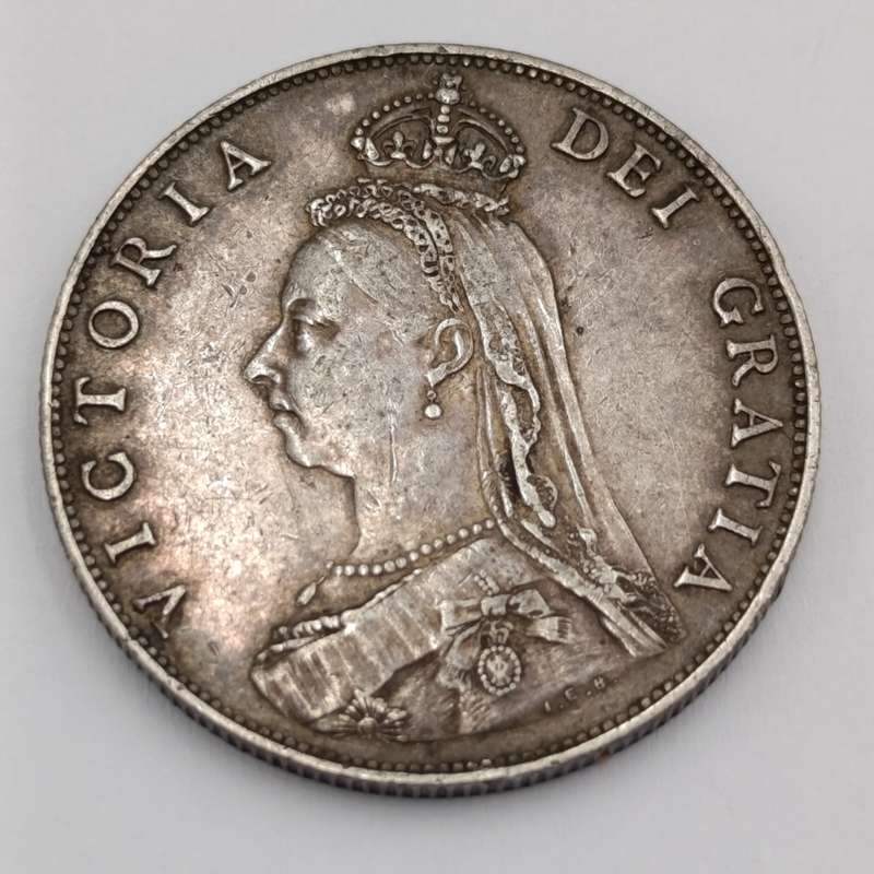 1887 Great Britain silver 2 Shilling florin - beautiful coin