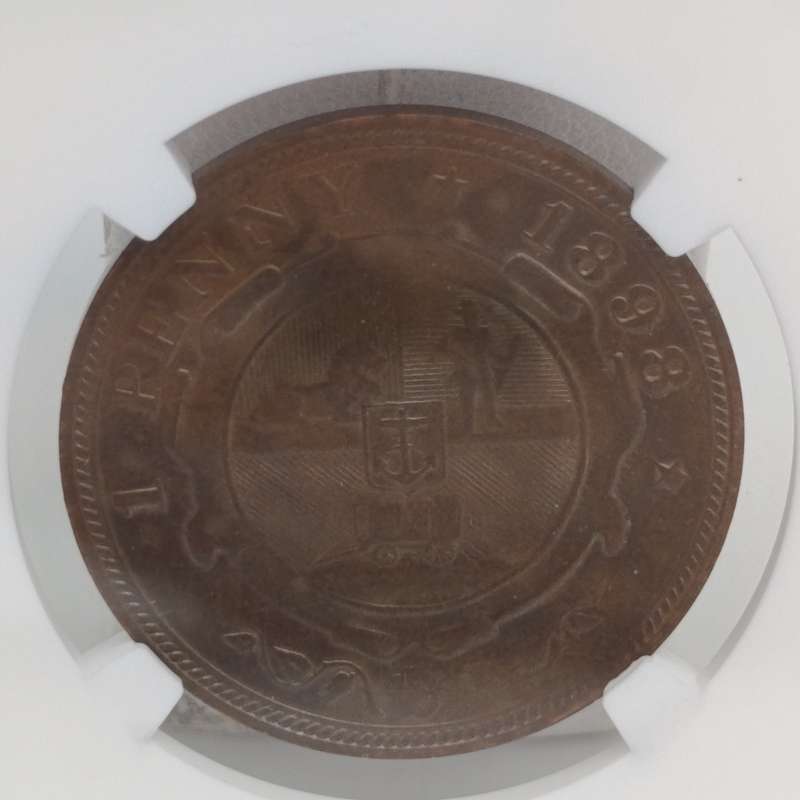 1898 ZAR Kruger Penny graded MS62 BN by NGC