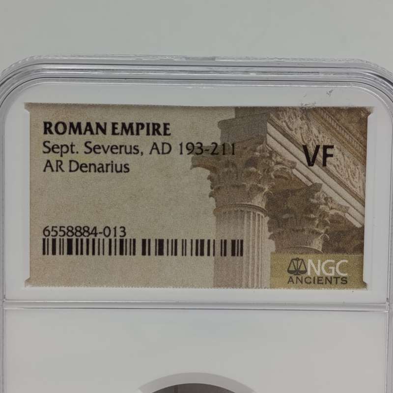 Roman Empire Septimius  Severus AD 193-211 AR Denarius graded VF by NGC Ancients