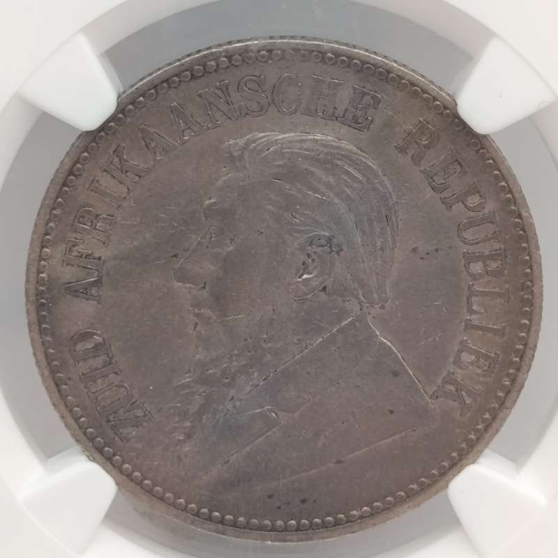 1896 ZAR Kruger silver 2 1/2 shilling half crown graded VF35 by NGC