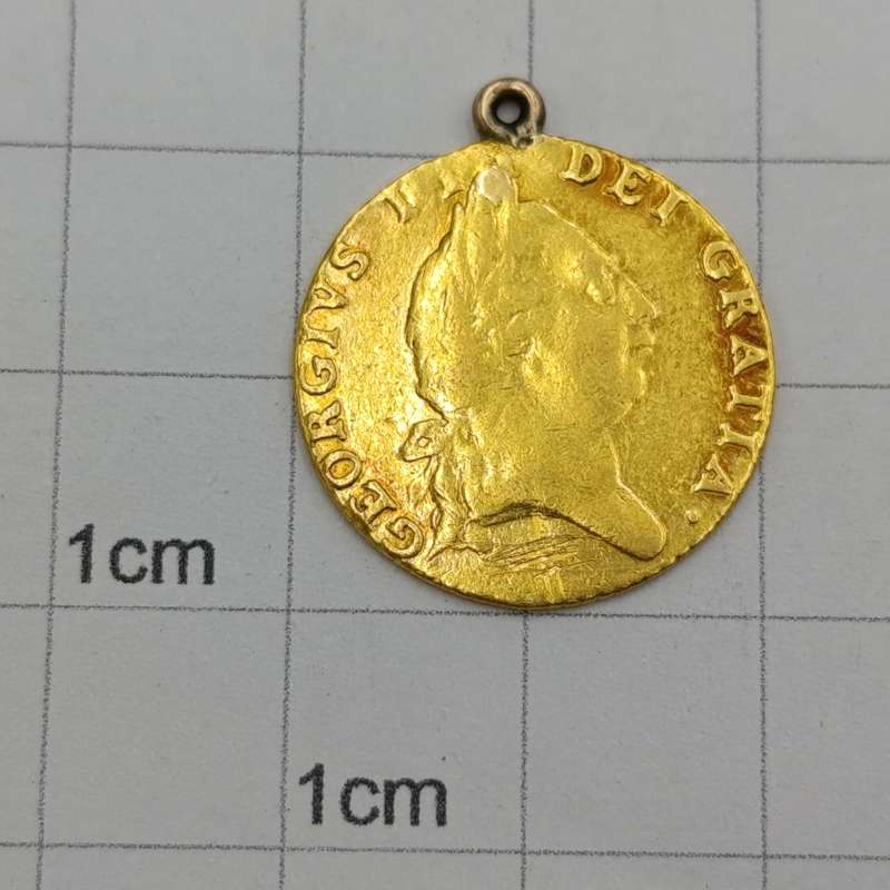Britain 1788 George 3 gold half guinea - with mounting