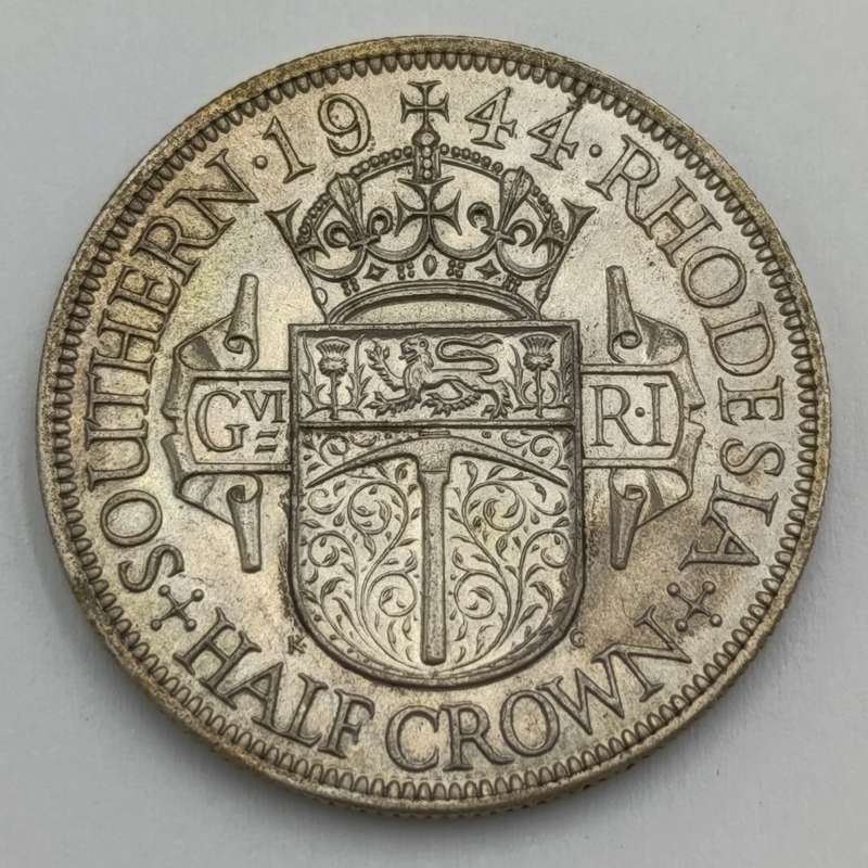Southern Rhodesia 1944 half crown AU