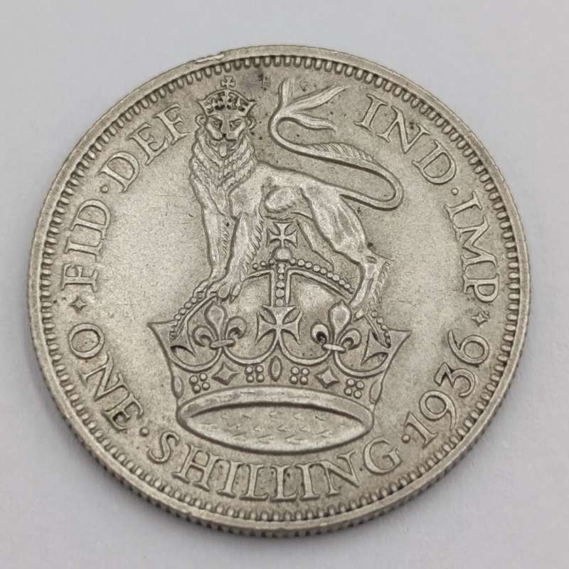 Great Britain 1936 Silver Shilling AU