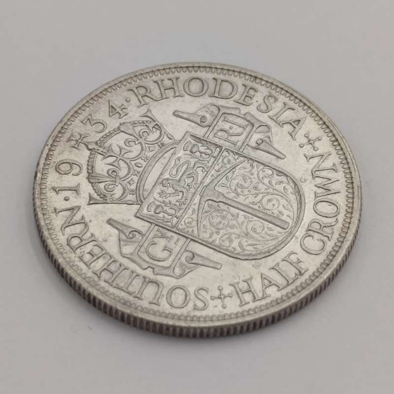 Southern Rhodesia 1934 half crown AU