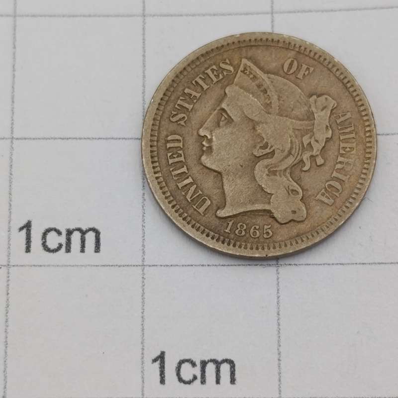 USA 1865 Nickel three cents