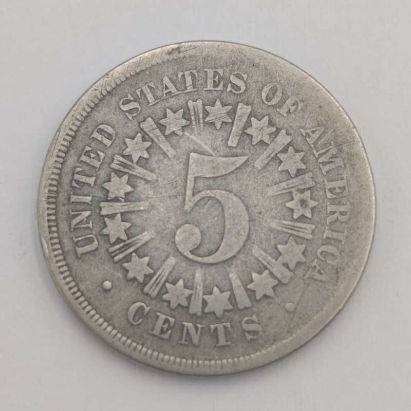 USA 1867 Five cent Rays