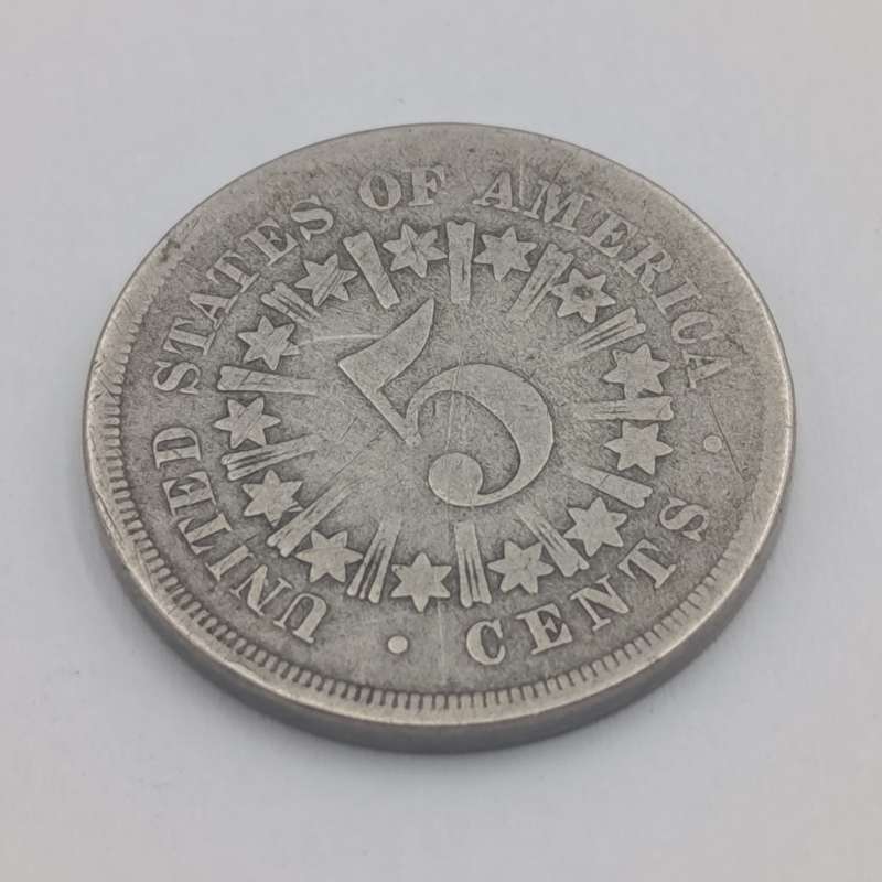 USA 1867 Five cent Rays