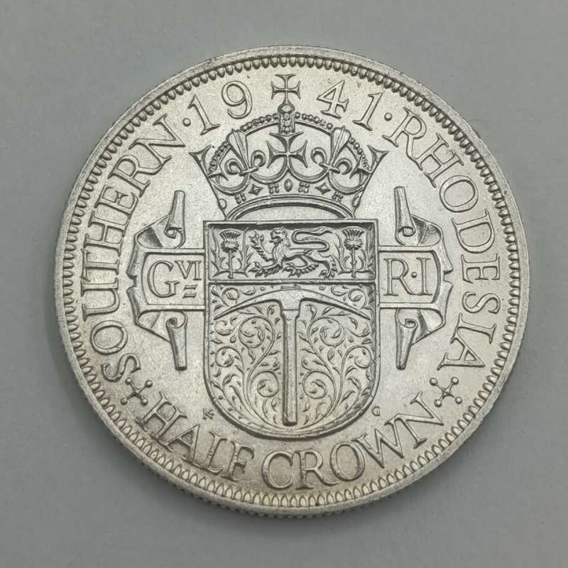 Southern Rhodesia 1941 half crown uncirculated