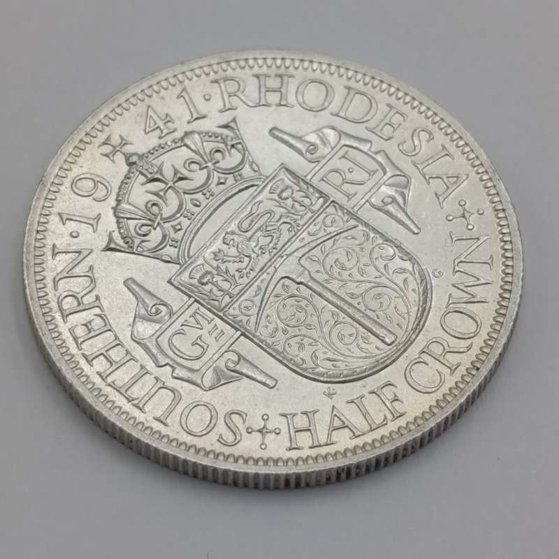 Southern Rhodesia 1941 half crown uncirculated