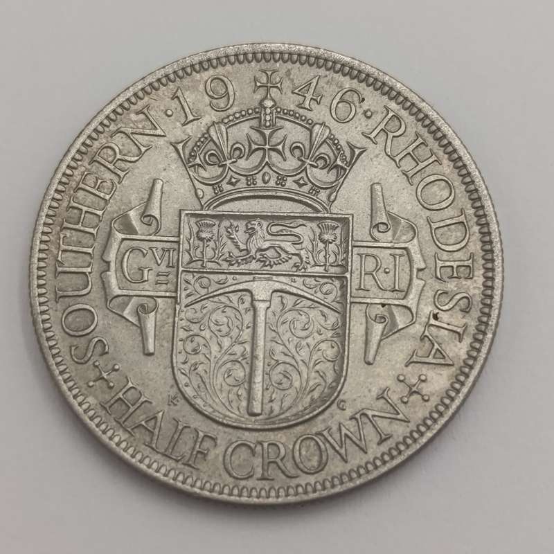 Southern Rhodesia 1946 half crown AU+