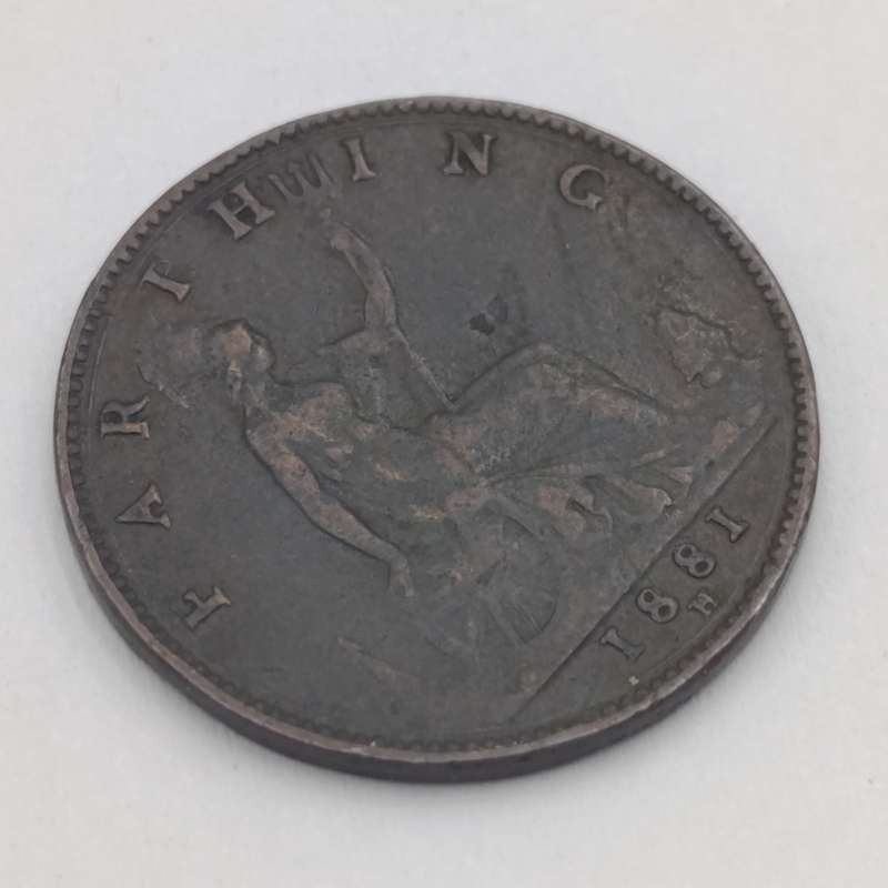 Great Britain 1874 Penny XF - marks around the edge