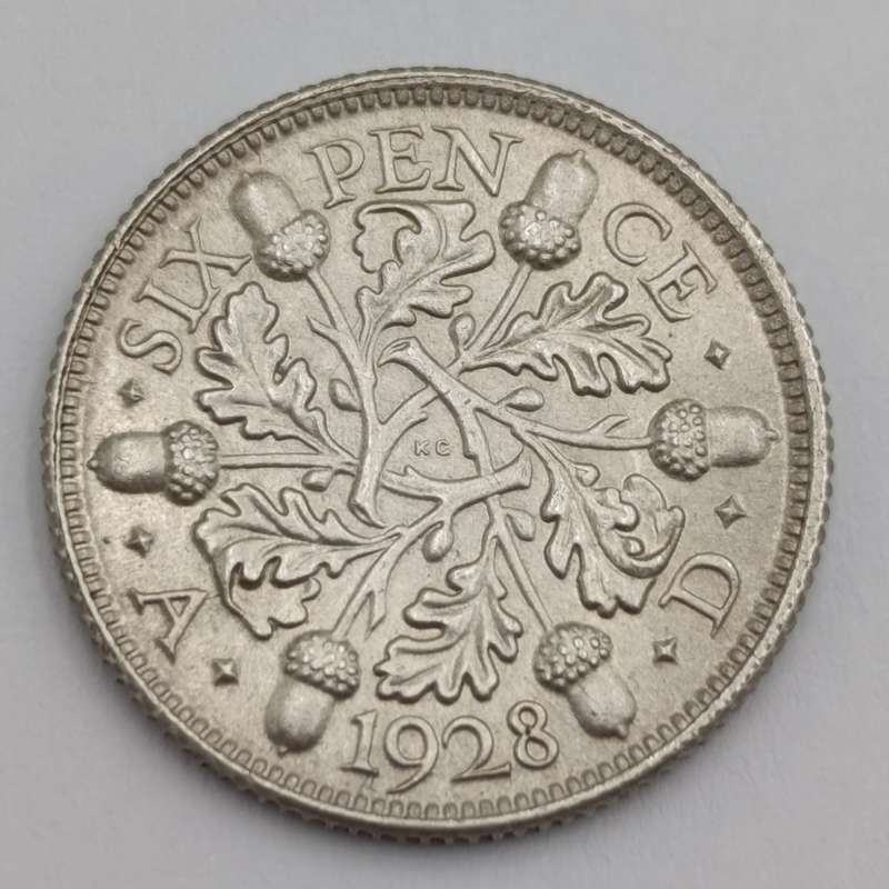 Great Britain 1928 six pence AU+