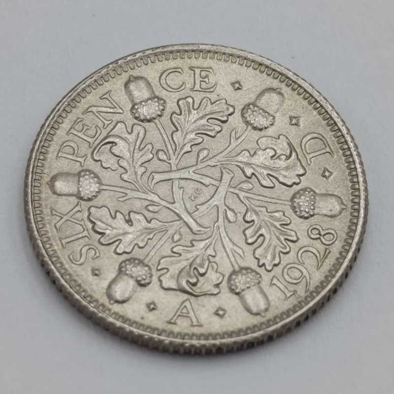 Great Britain 1928 six pence AU+