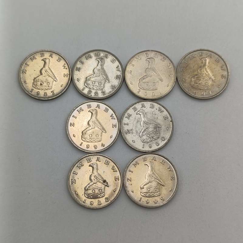 Zimbabwe lot of 8 x 10 cent coins - excellent condition