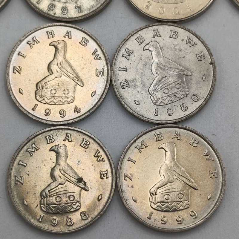 Zimbabwe lot of 8 x 10 cent coins - excellent condition
