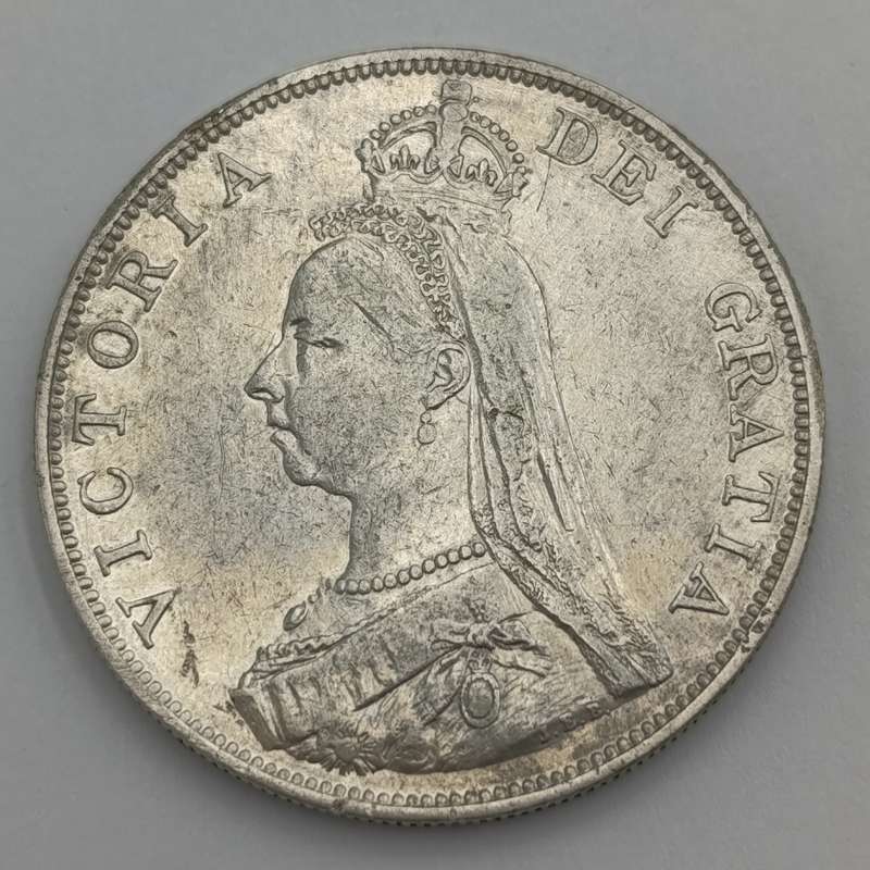 Great Britain 1889 Broken 1 double florin XF