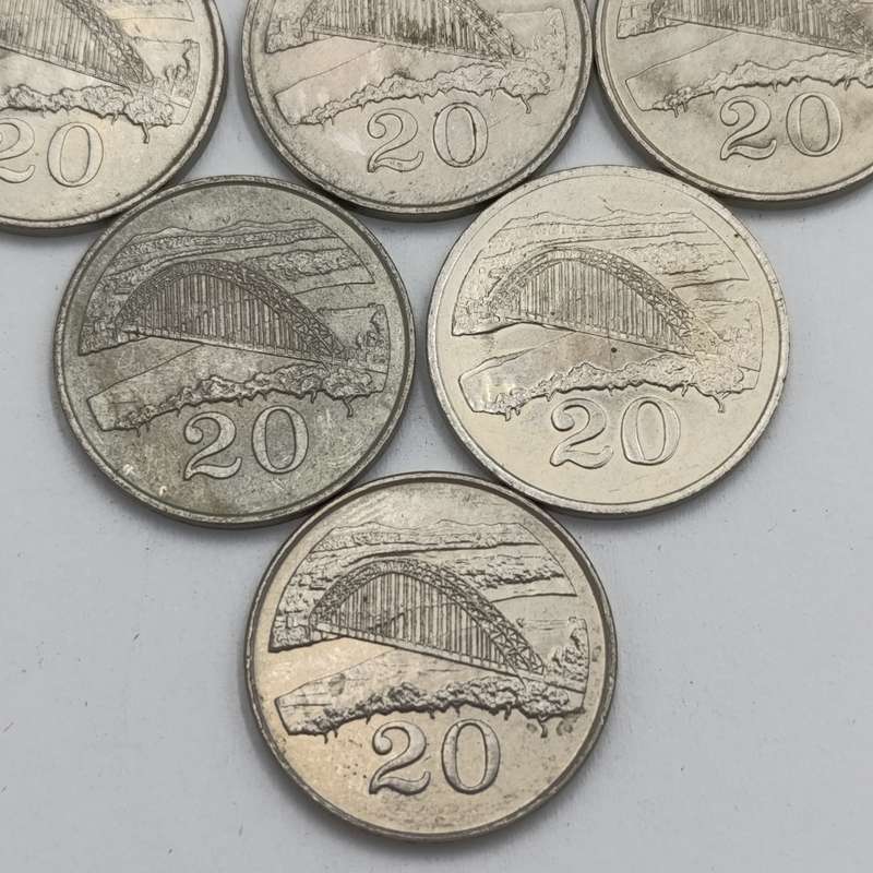 Zimbabwe Lot of 10 x 20 cent coins