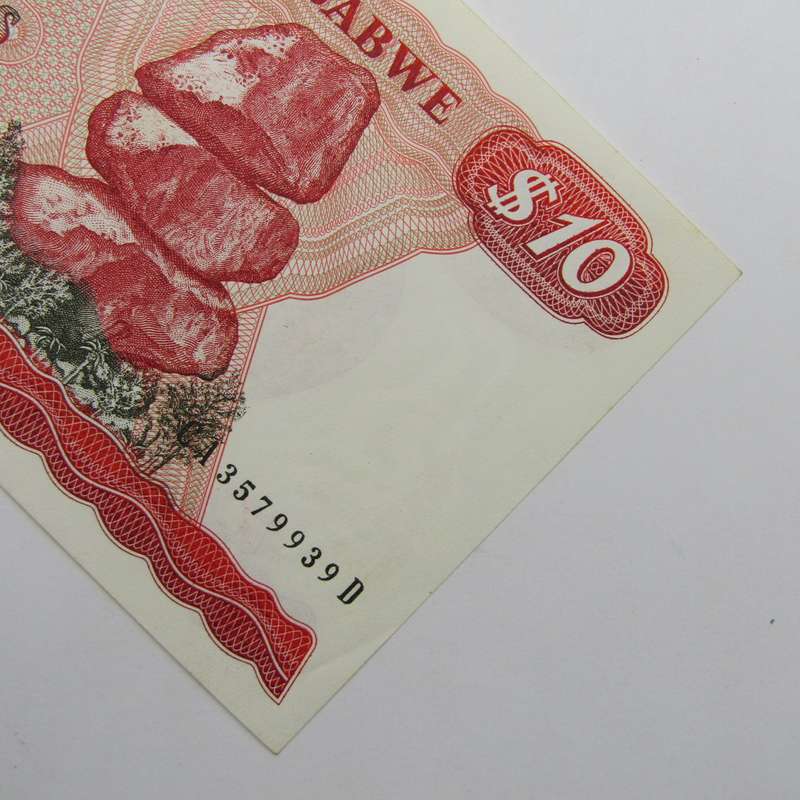 Zimbabwe 1982 10 Dollar - Pick 3b - scarce Salisbury AU+ banknote