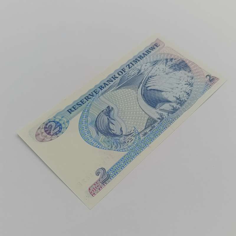 Zimbabwe 2 dollars banknotes P-1c-1994 uncirculated lot of 2 with consecutive numbers