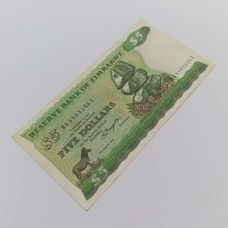 Zimbabwe 1980 Pick 2a - banknote XF middle fold
