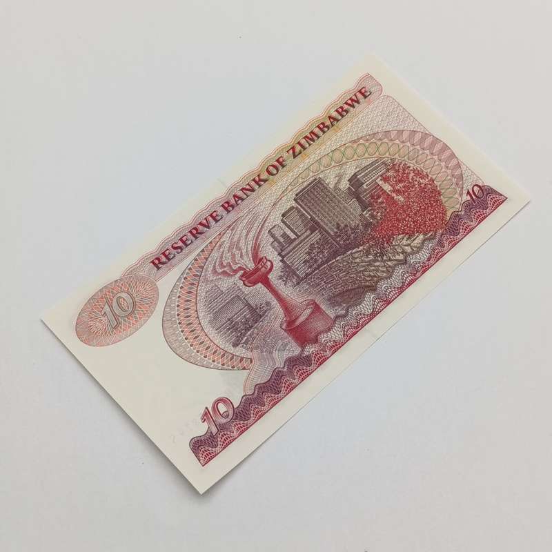 Zimbabwe Harare $10 banknotes consecutive numbered lot of 2 notes
