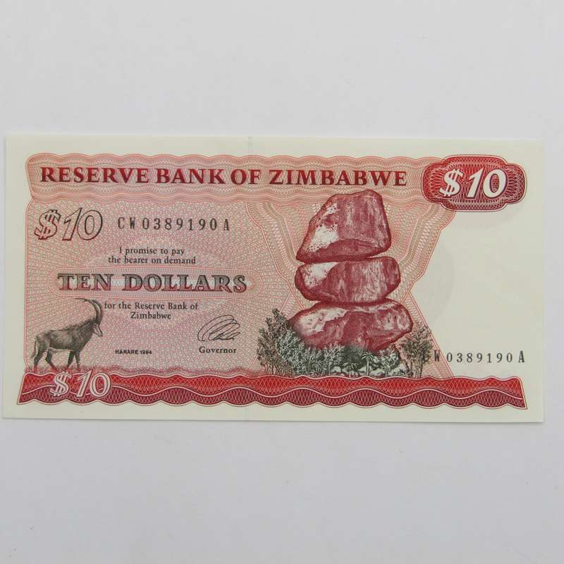 Zimbabwe $10 uncirculated Replacement Harare banknote CW series - Pick 3e - 1994