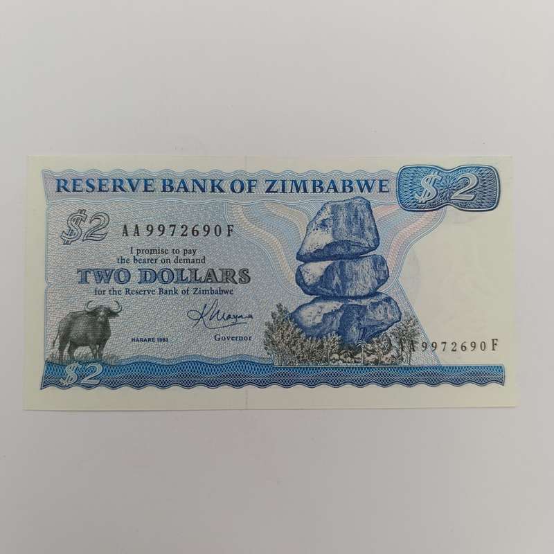 Zimbabwe 1983 Harare $2 Pick 1b uncirculated banknote