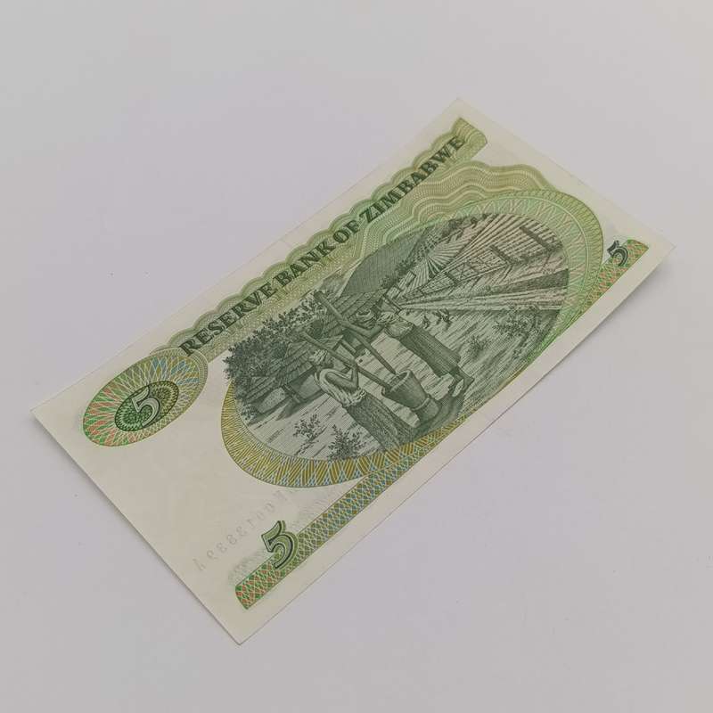 Zimbabwe 1983 Harare $5 Pick 2c uncirculated replacement banknote